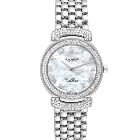 rolex cellini cellissima tonneau ladies diamond